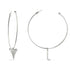 Shark Tooth Hoop Earrings by Lauren Howe | .925 Sterling Silver | Crystal